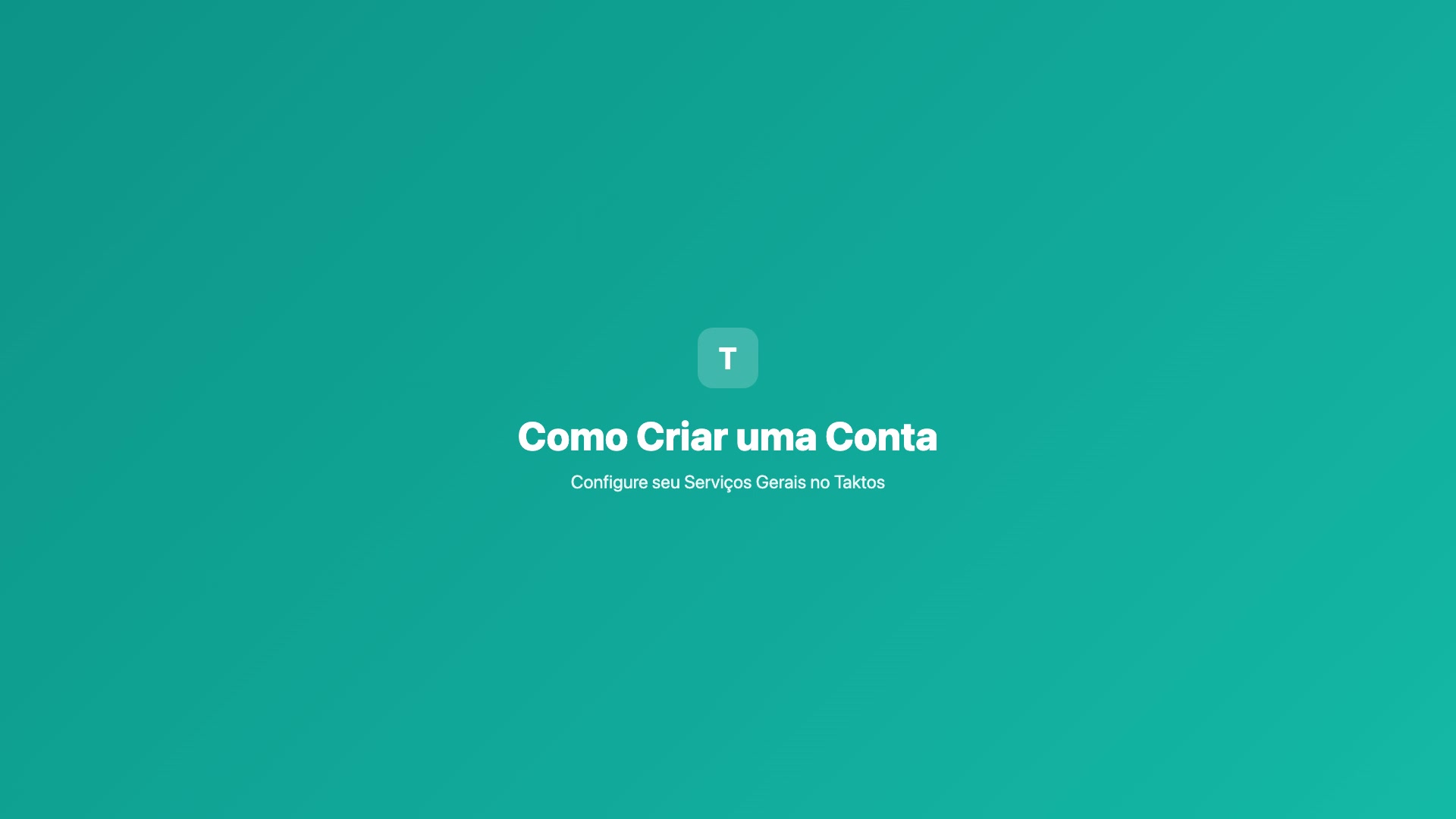 Como Criar uma Conta