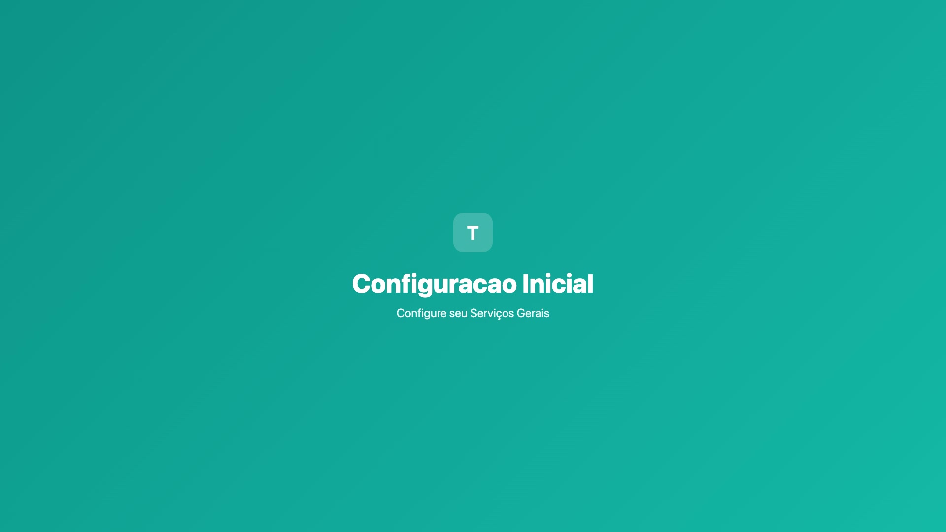 Configuração Inicial (Onboarding)